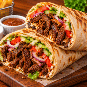 Beef Suya Shawarma