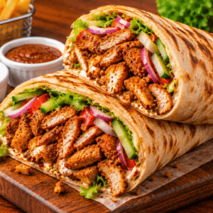 Chicken Suya Shawarma